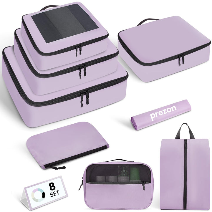 Packing Cubes for Suitcase 8 Set, Leichtgewichtige Gepäck Packing Organizer Packing Cubes für Reisez