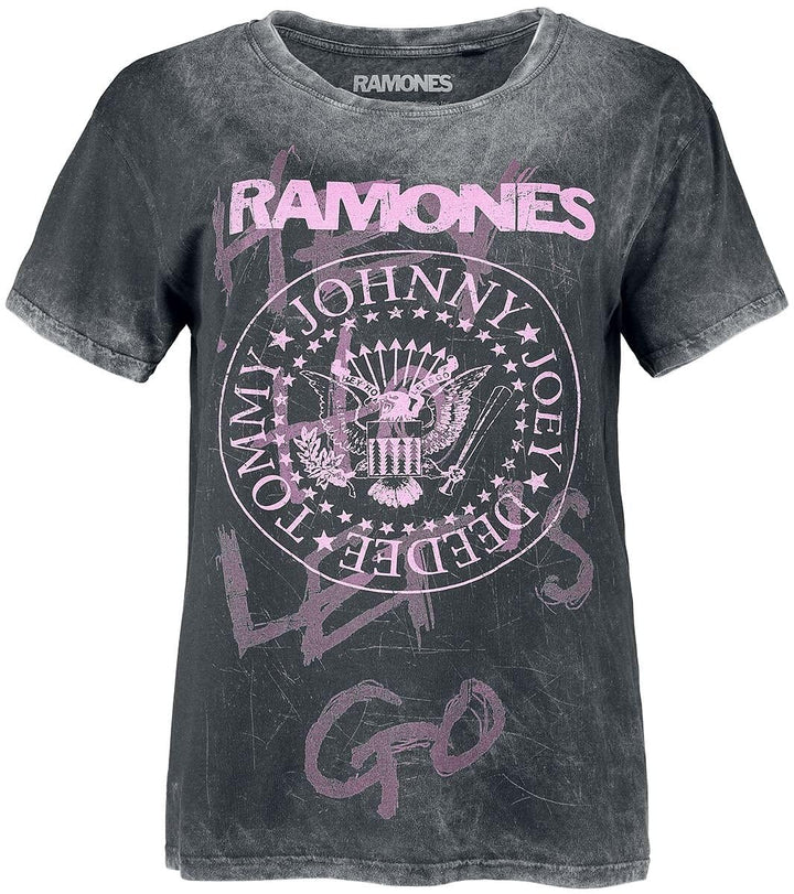 Ramones Hey Ho Let's Go Frauen T-Shirt grau Band-Merch, Bands L Grau, L Grau
