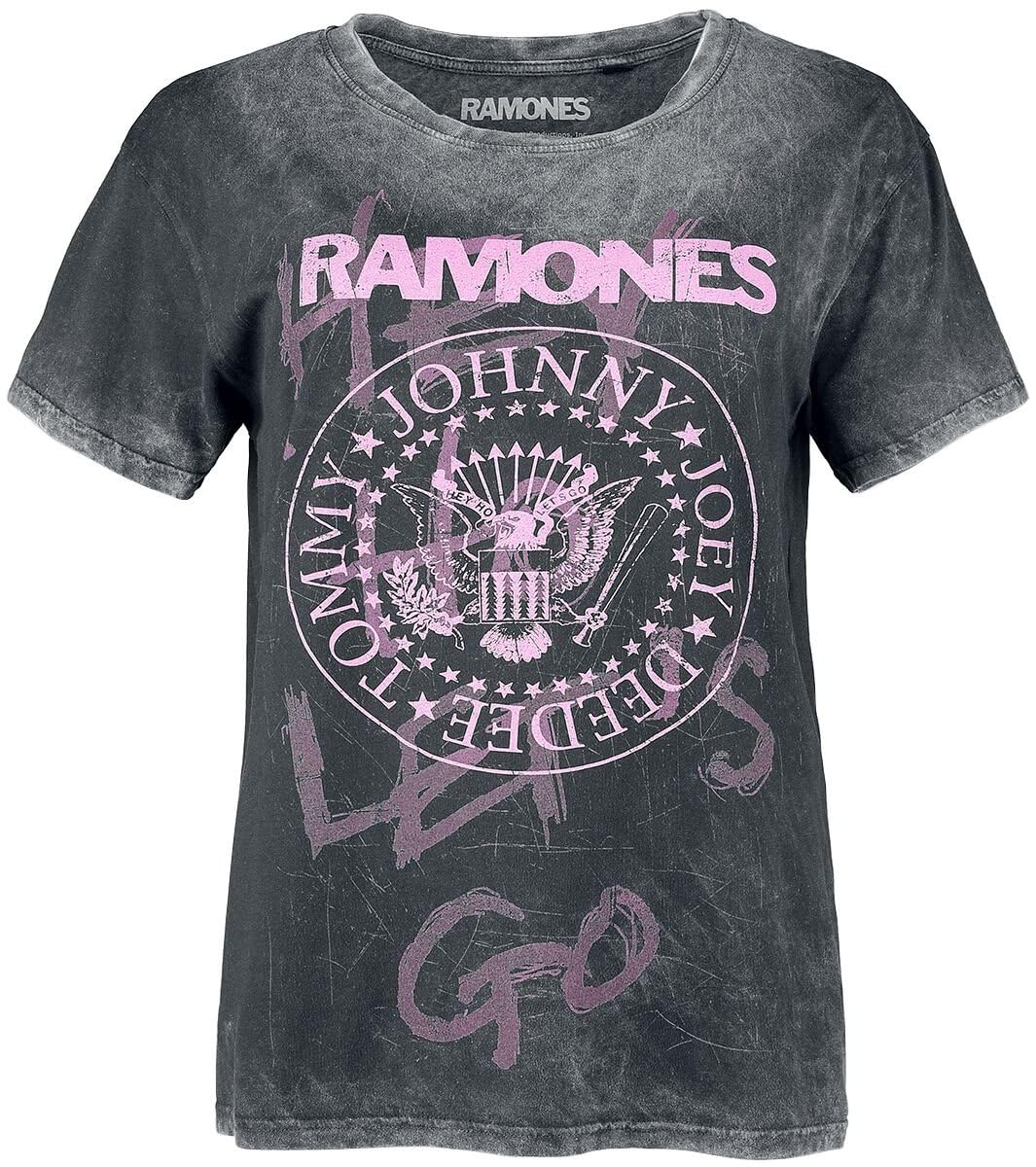 Ramones Hey Ho Let's Go Frauen T-Shirt grau Band-Merch, Bands S Grau, S Grau
