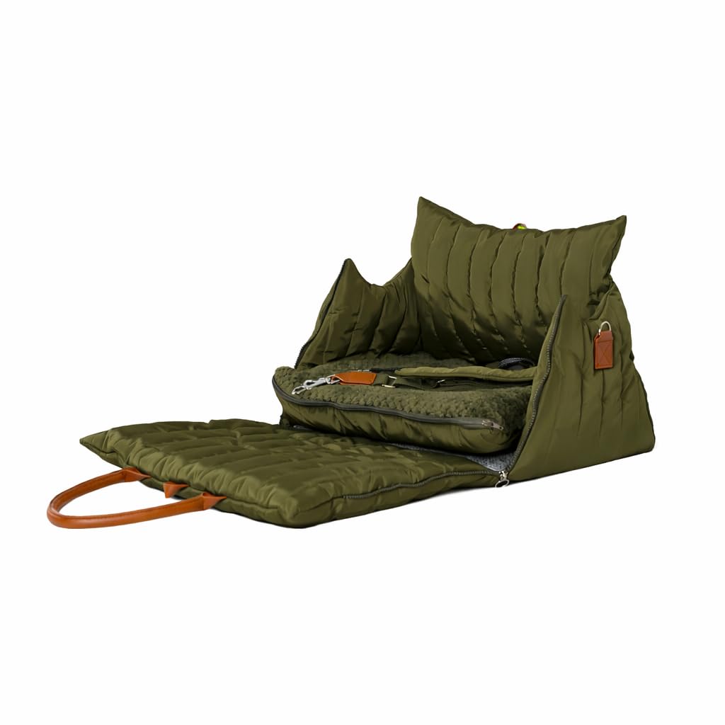 Flying Dog Hundetasche Sunny 3-in-1 Tragetasche, Autositz & Reisebett für kleine Hunde bis 10 kg. Ol