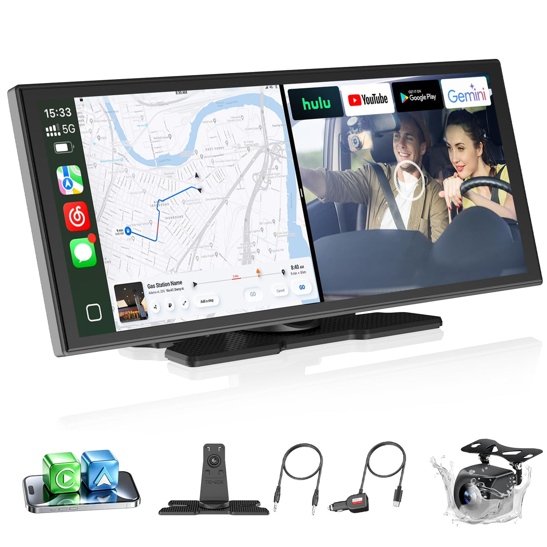 Ottocast Ottoscreen AI, 11,4 Zoll Carplay Display kompatibel mit Netflix/YouTube, Carplay Android Au
