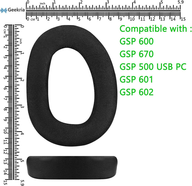 Geekria Sport Kühlgel Ersatz Ohrpolster für Sennheiser GSP 600, GSP 670, GSP 500 Professionelle Gami