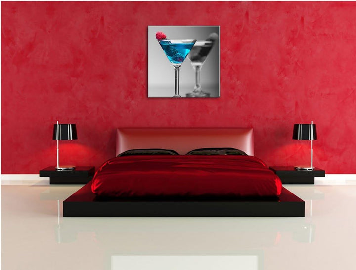 Pixxprint Leckere frische Cocktails als Leinwandbild Quadratisch/Grösse: 70x70 / Wandbild/Kunstdruck