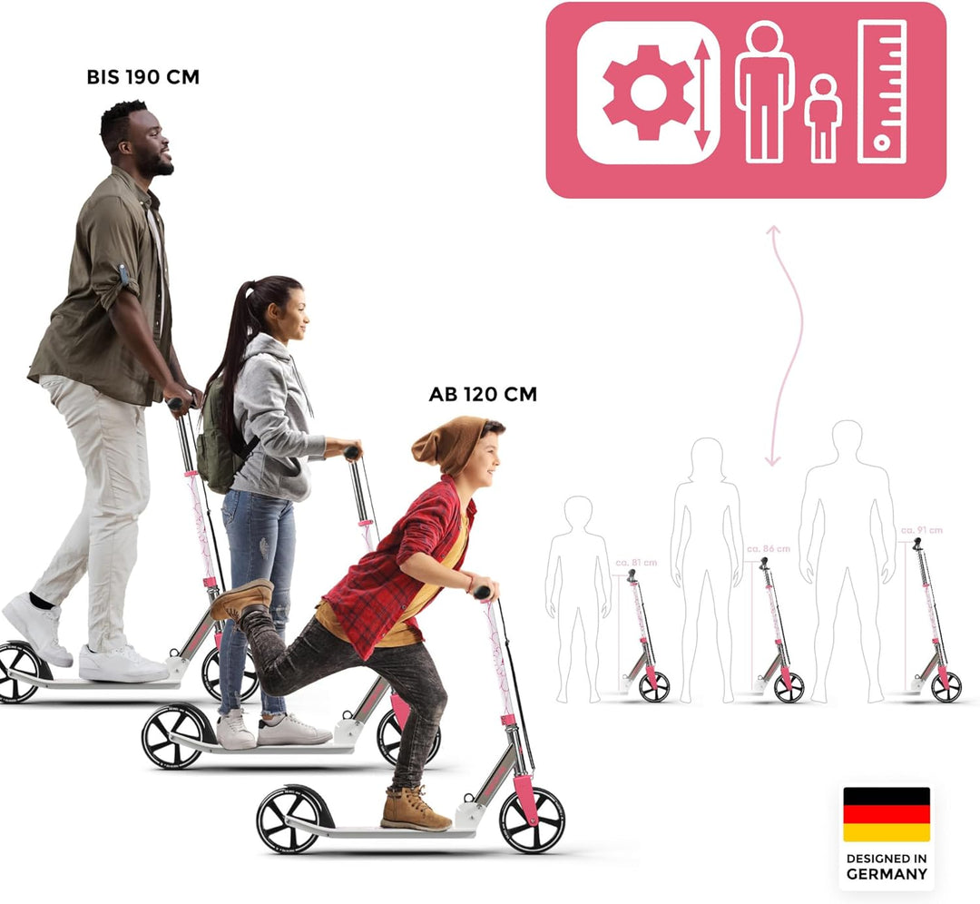 Apollo XXL Wheel Scooter - Phantom Pro Cityroller | Klappbarer City Roller für Kinder | Höhenverstel