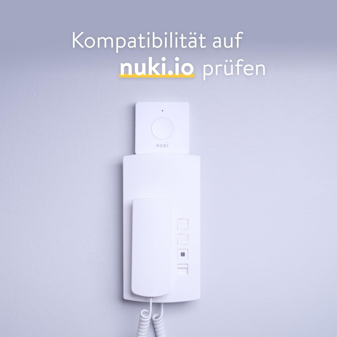 Nuki Opener, elektronisches Türschloss für Mehrfamilienhäuser, steuert den Türöffner der Gegensprech