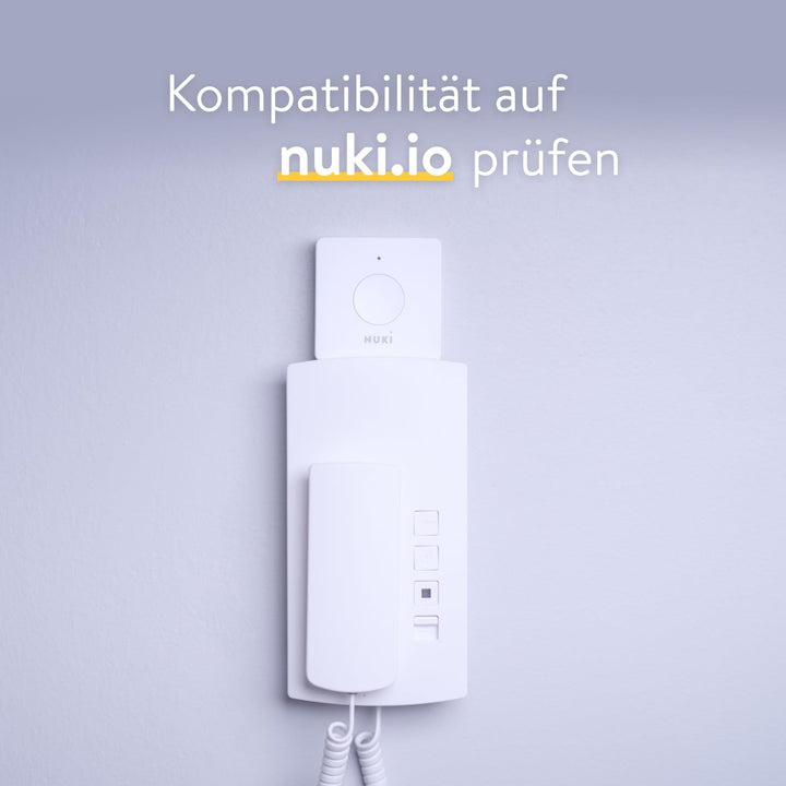 Nuki Opener, elektronisches Türschloss für Mehrfamilienhäuser, steuert den Türöffner der Gegensprech