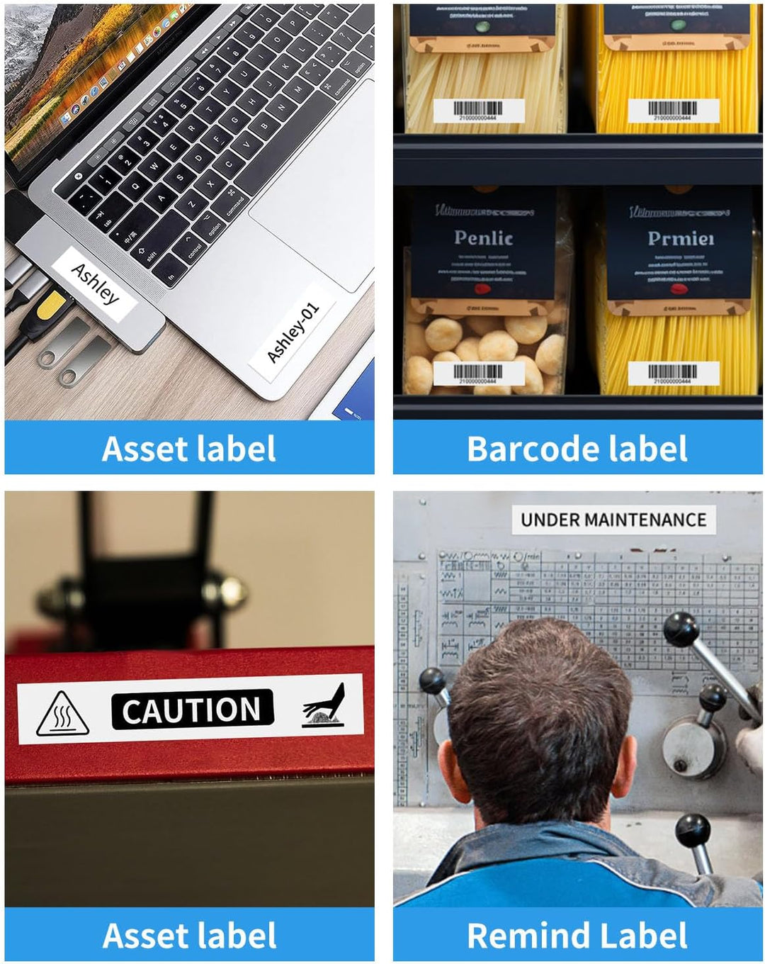 Upwinning Tz 241 D410 Bänder 18mm Kompatible mit Brother P-Touch Bänder 18 mm x 8 m, TZe-241 Tze241