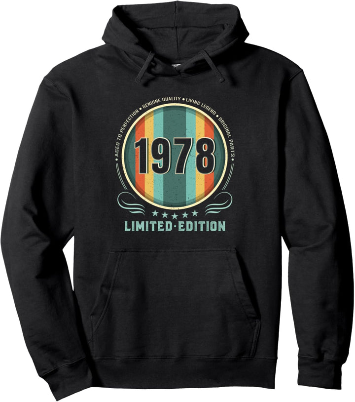 Vintage 1978 T-Shirt Damen Limited Edition BDay 1978 Geburtstag Pullover Hoodie