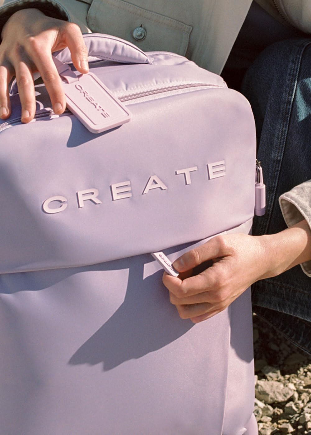 CREATE / Luggage Studio Soft/Set S und M Polyester Soft Koffer Violett/TSA Vorhängeschloss, 4 doppel