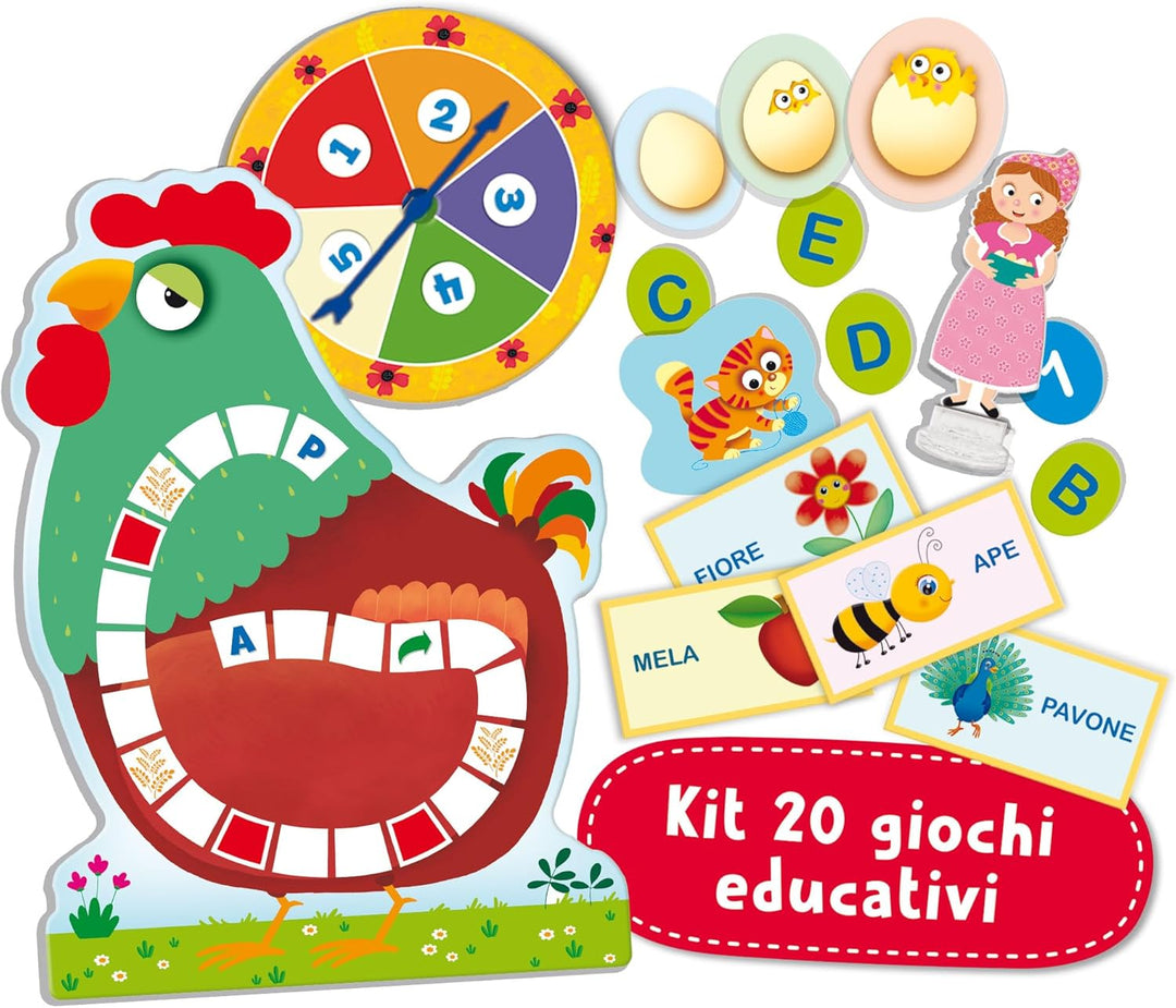 Liscianigiochi 97142 Carotina LED-Bankett für Spiel und Lernen, 3 in 1, Set in Kindergrösse, Mehrfar