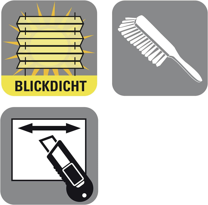 GARDINIA Plissee ohne Bohren, Blickdicht, Lichtdurchlässig, Einfach in der Breite kürzbar, Bella Fal