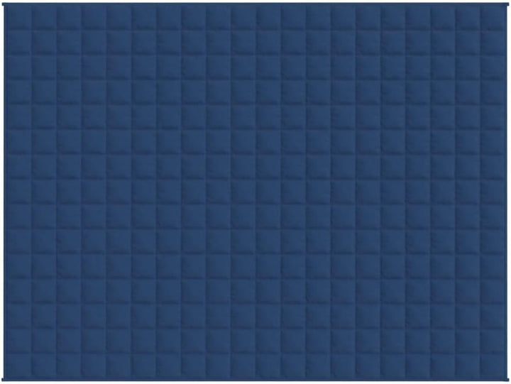 Gewichtsdecke Blau 152x203 cm 11 kg Stoff mit hypoallergener Füllung, atmungsaktive Steppdecke für S