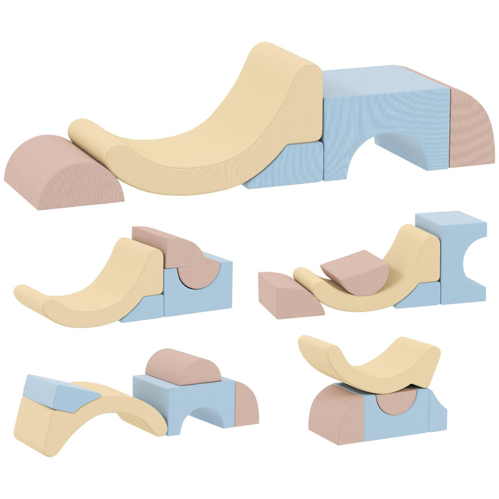 AIYAPLAY Schaumstoff Bausteine 5er-Set Softbausteine Grossbausteine Blau | Kinder, Klettern, Riesenb