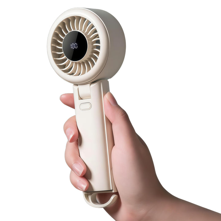 Handventilator, Mini Kleiner Ventilator Akku Aufladbar 13H Max Laufzeit 4000mAh, Tragbarer Mini Vent