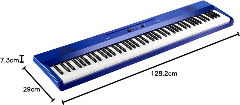 Korg – Liano L1 – Tragbares Digitalpiano mit Hochwertiger Soft-Touch-Tastatur – Metallisches Blau Bl