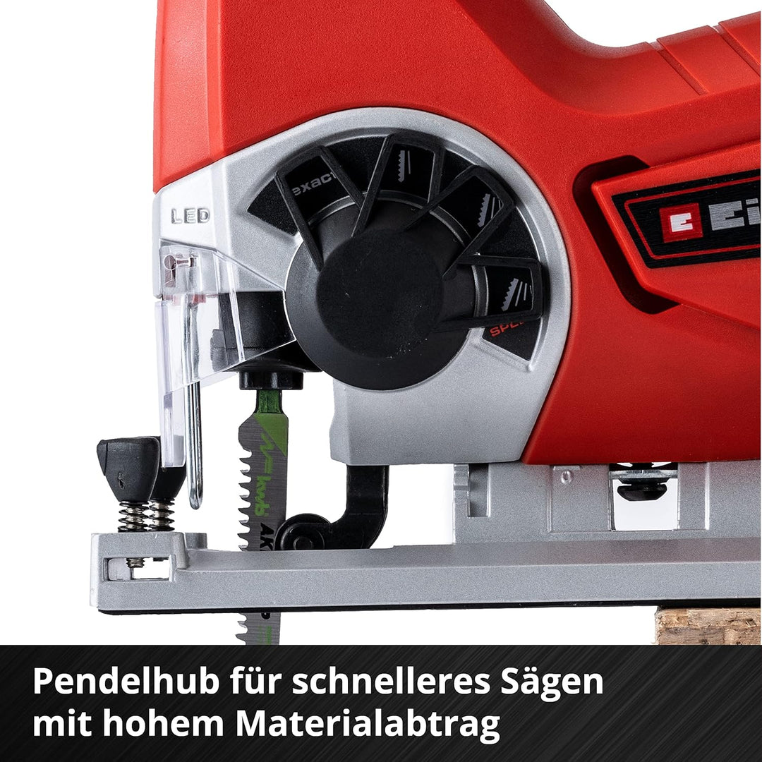 Einhell Akku-Stichsäge TE-JS 18 Li Power X-Change (Li-Ion, 18 V, max. 80 mm Schnitttiefe, 4-Stufen P