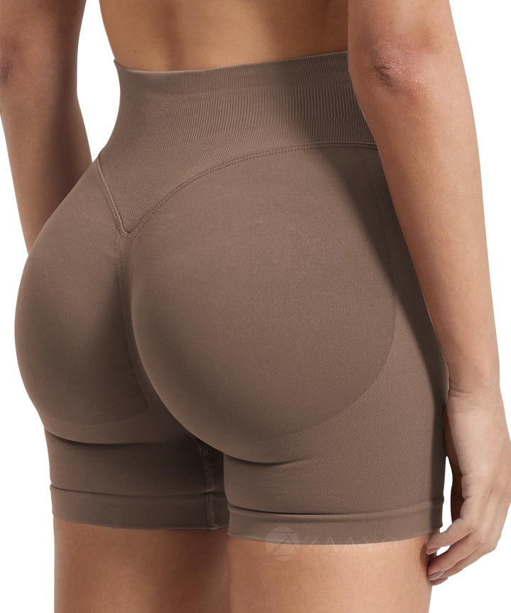 ZAAYO Damen Sport Shorts Hidden Scrunch Workout Auswirkungen Short 4.5 "Scrunch Butt Lifting Gym Sho