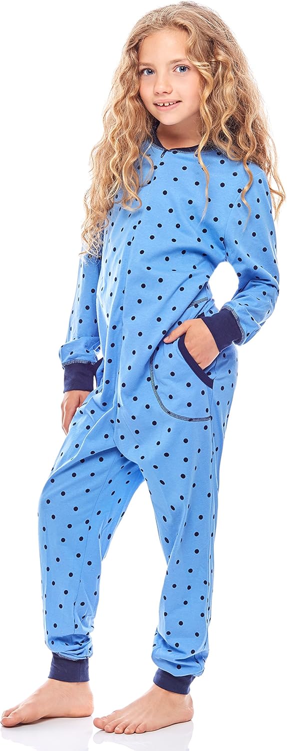 Merry Style Mädchen Schlafoverall Jumpsuit Mädchen Bequeme und warme Schlafanzug Kinder MS10-186 110