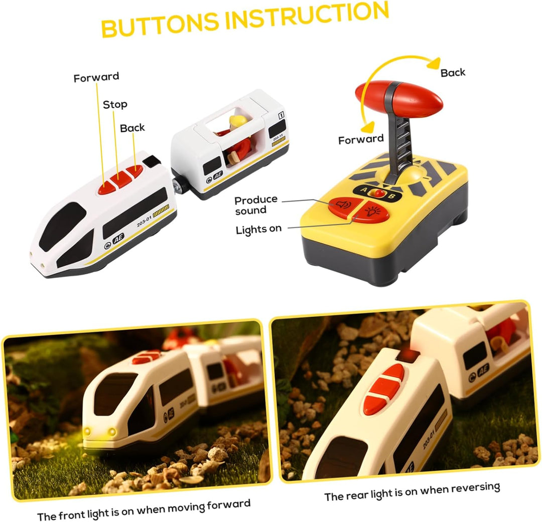 NUOBESTY RC Elektrozug Spielzeug Mini Fernbedienung Kinder Eisenbahn Spielzeug Knopf RC Fahrzeug Ler