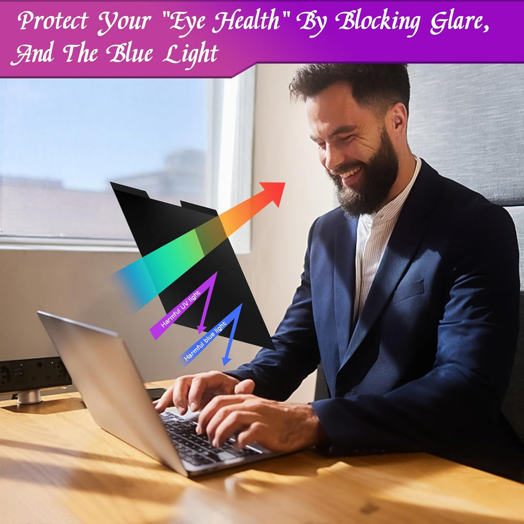 PYS Magnetischer Laptop Sichtschutz 13,3 Zoll (16:9 Aspekt) - Anti-Glare Blaulichtfilter, abnehmbare