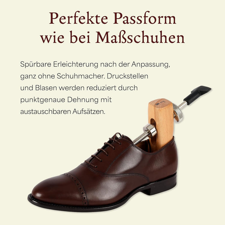 Langer &amp; Messmer Schuhdehner für Herren gegen drückende Schuhe oder Stiefel - gefertigt aus massivem