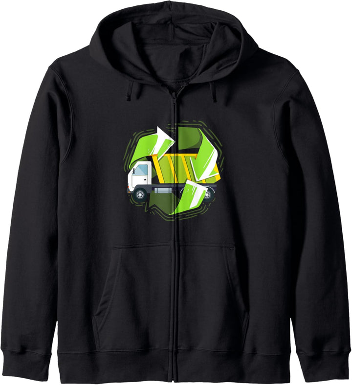 Recycling Truck Artwork für Kinder Kapuzenjacke