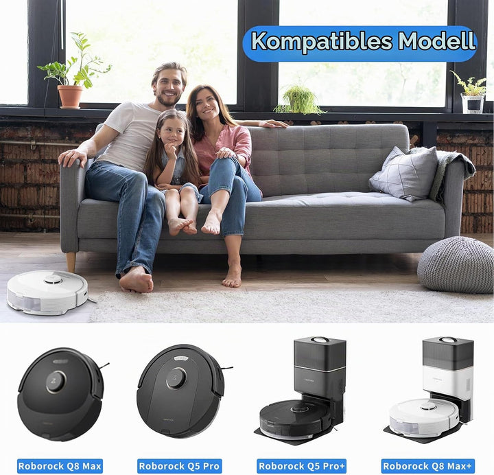 Zubehörset für Roborock Q8 Max+/Q8 Max/Q5 Pro+/Q5 Pro Saugroboter