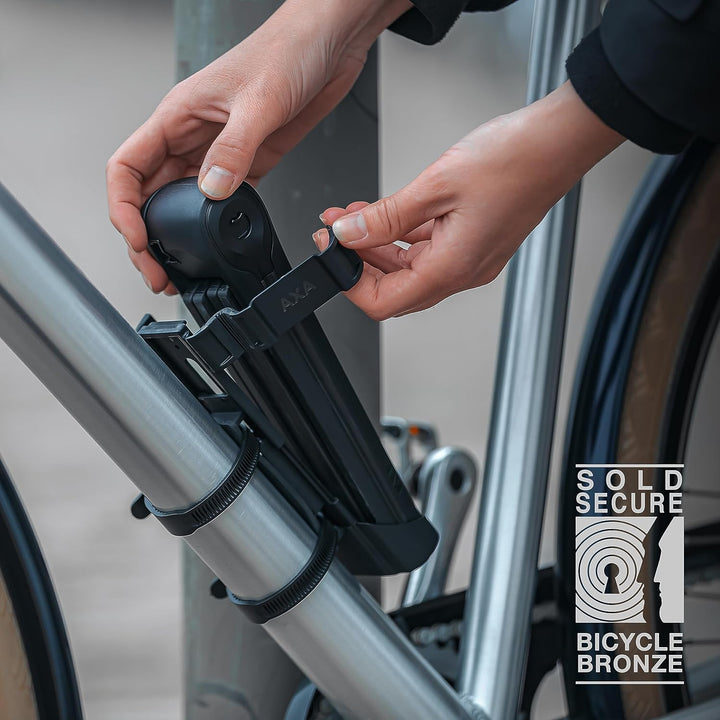 AXA Fold 85 – Faltschloss Fahrrad – Länge 85 cm – Sicherheitsstufe 9 – Fahrradschloss mit 2 Schlüsse