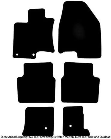 Bär-AfC Auto Fussmatten Royal passend für Nissan Qashqai J10 +2 2008-2013, Autoteppiche Velours Beig