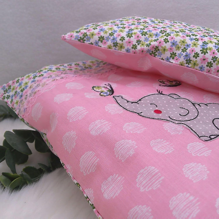 Puppenbettwäsche Streublümchen`Serie Bellis`, verschiedene Modelle und Grössen, für Puppenbett, Pupp