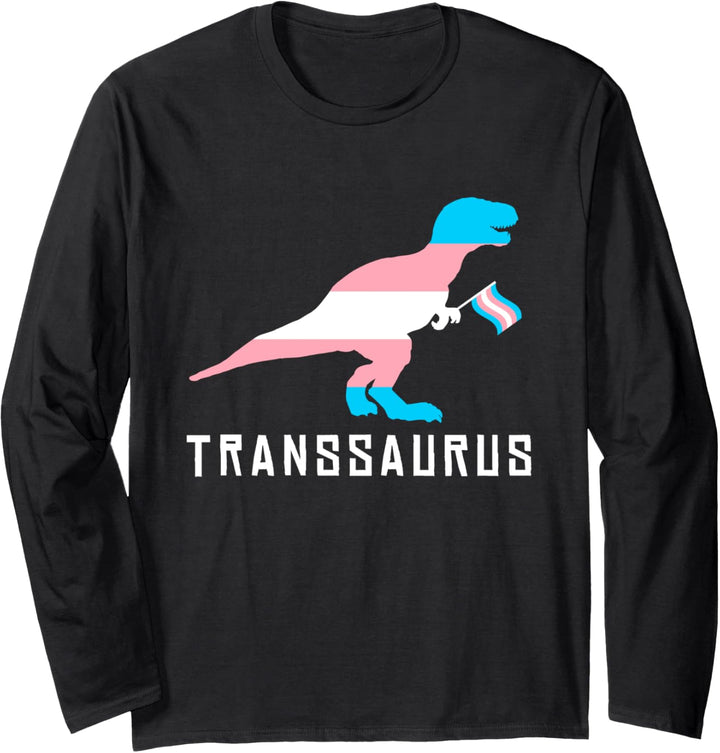 Transsaurus Dinosaurier LGBTQ Transgender Design Outfit Langarmshirt