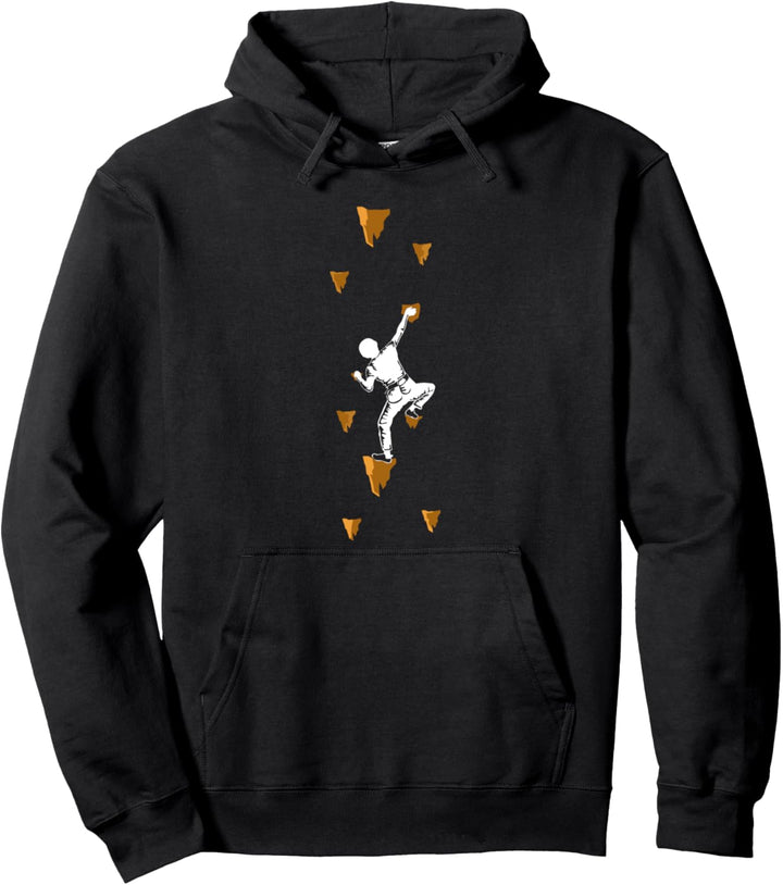 Klettern Motiv Kletterer Berg Pullover Hoodie