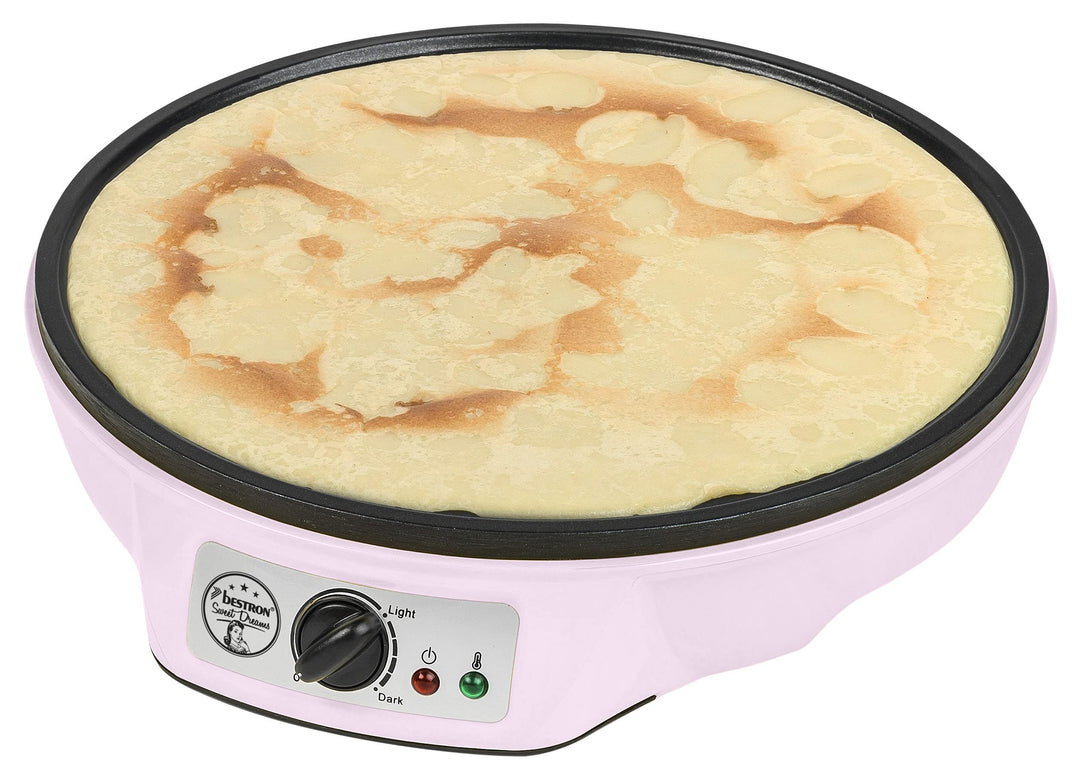 Bestron Crêpes Maker im Retro Design, für Crepes mit Ø 30 cm, inkl. Teigverteiler & Crêpes-Wender, m
