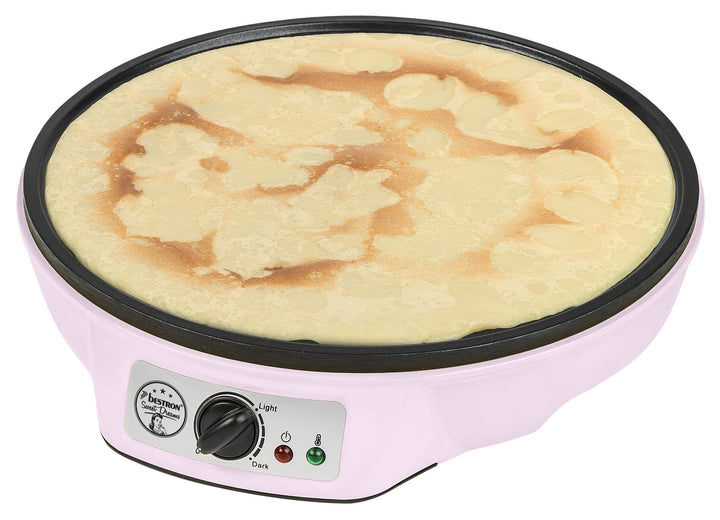 Bestron Crêpes Maker im Retro Design, für Crepes mit Ø 30 cm, inkl. Teigverteiler & Crêpes-Wender, m