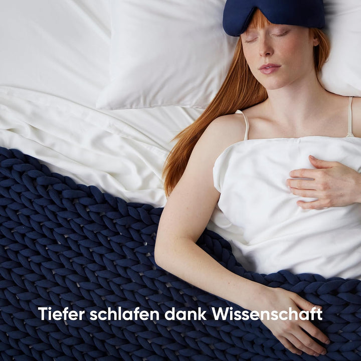 Bearaby Handgestrickte Gewichtete Decken für Erwachsene, Entwickelt in Deutschland, Patentiertes Des