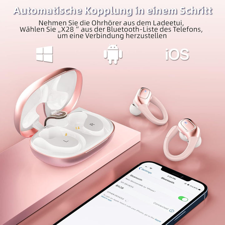 Ulfsaar Bluetooth Kopfhörer, Ear Kopfhörer Kabellos Bluetooth 5.3 mit HD Mikrofon, Wireless Kopfhöre