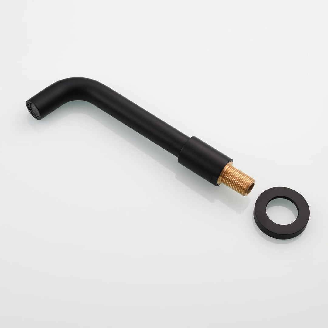 CIENCIA Messing schwarz lackiert Wasserhahn, Einhebelmischer, Wandmontage, Badezimmer-Mischbatterie,