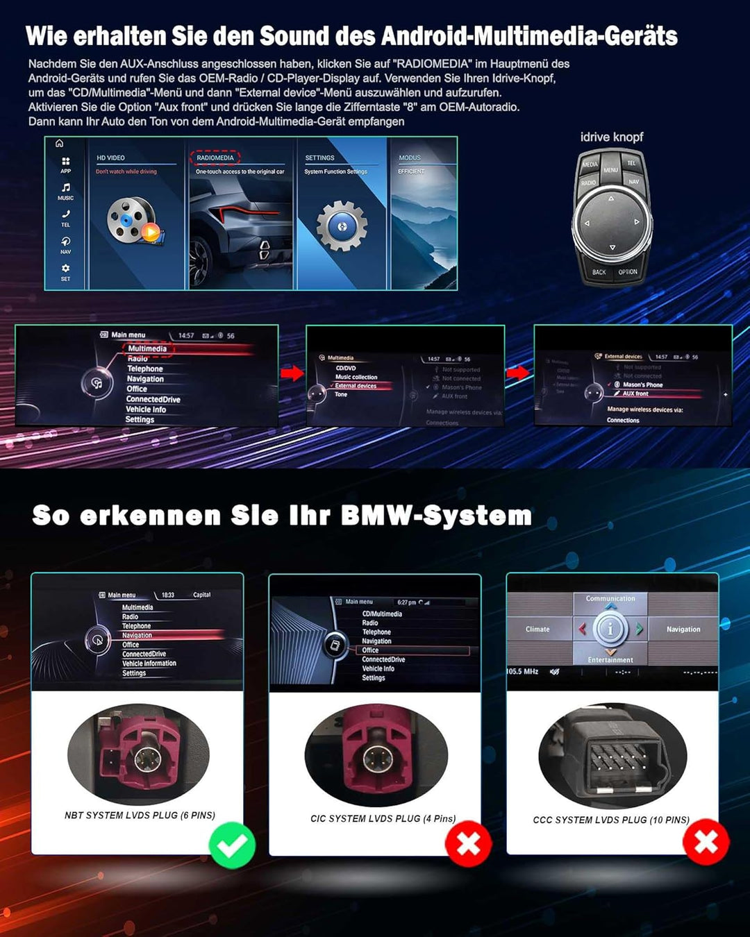 Erisin 12,3 Zoll 8-Kern 8GB+128GB Android 16 Autoradio Bluetooth 5.1 GPS Navigation für BMW X1 F48 N