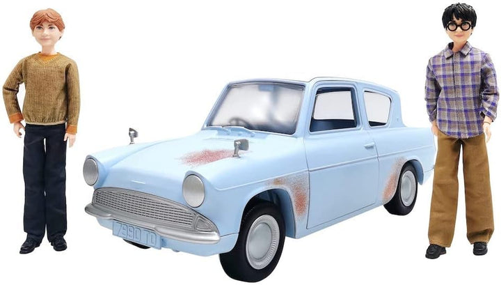 Harry Potter HHX03 - Harry Potter und Ron Weasley im fliegenden Auto, Spielset mit 2 Puppen und 1 Sp