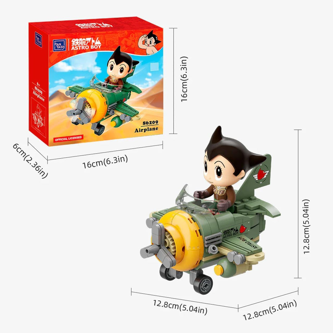 PAN Tasy Pantasy Astro Boy Konstruktionsflugzeug, Sammelspielzeug, 12,8 x 12,8 x 12,8 cm, Grün und G
