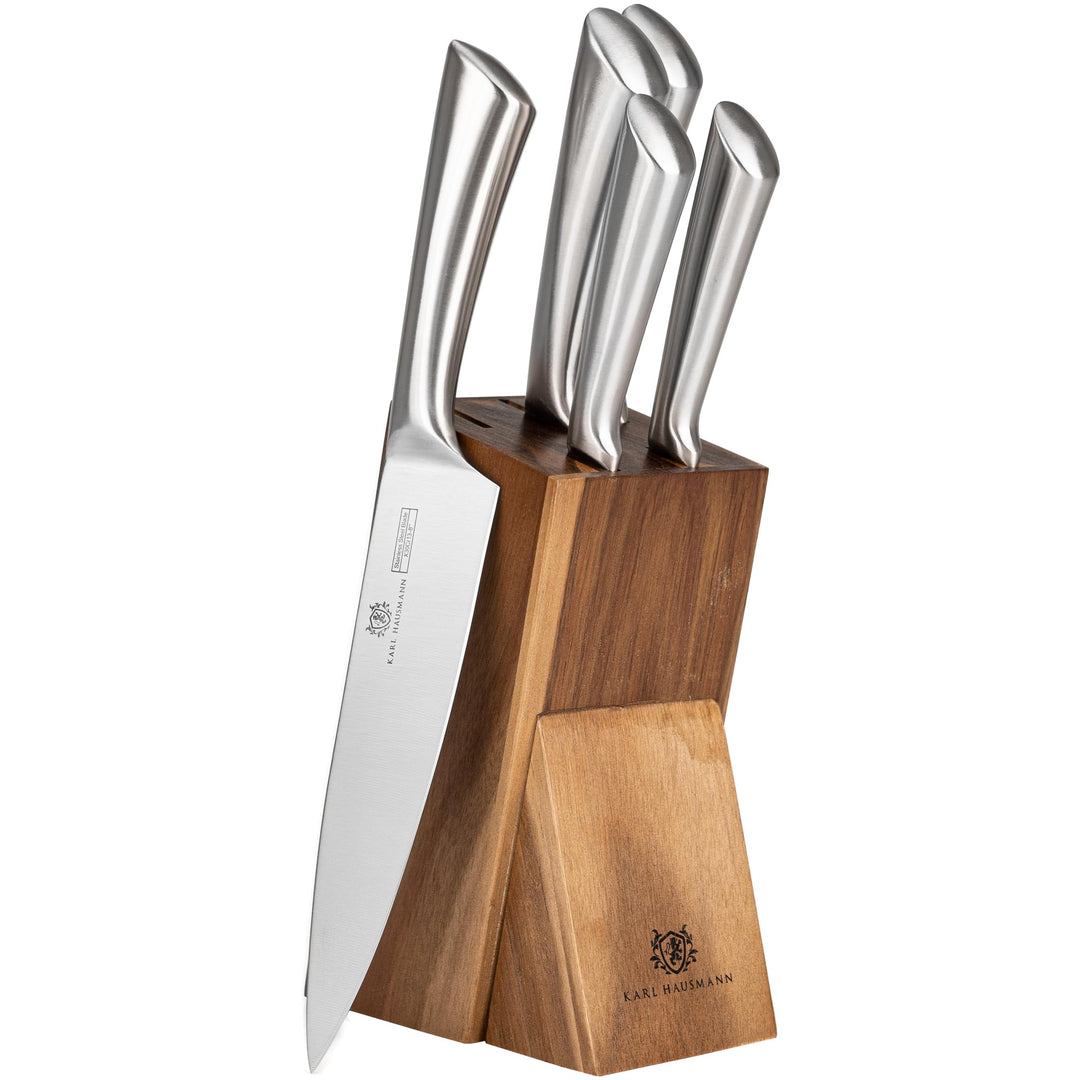Messerblock mit Messer - 5 Teilig - Messerset und Messer Block - Küchenmesser Set - Kitchen Knife Se