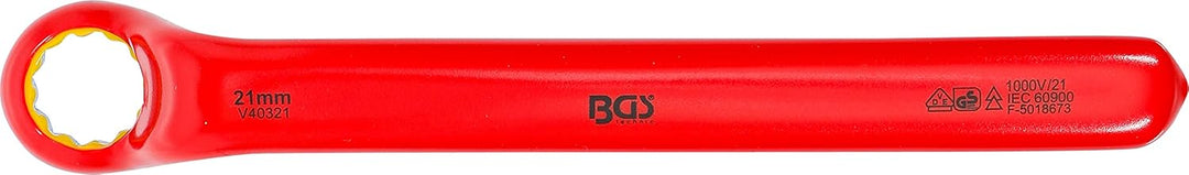 BGS 72021 | VDE-Einringschlüssel | tief gekröpft | SW 21 mm, SW 21 mm