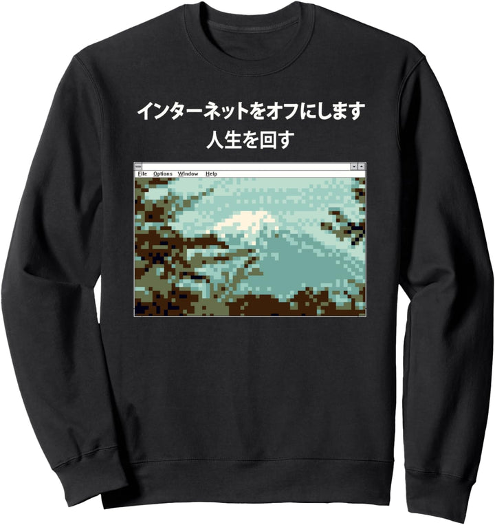 Vaporwave Ausschalten Internet Schalten Sie das Leben ein Sweatshirt