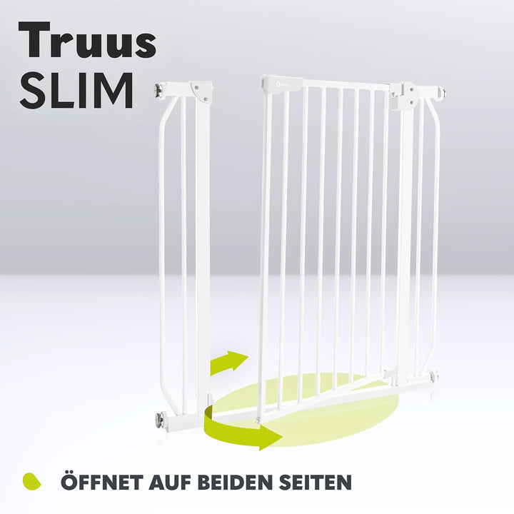 LIONELO Truus Slim Treppenschutzgitter, Ohne Bohren, Türschutzgitter, Baby Türgitter zum Klemmen, Me
