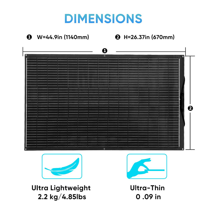 300W Solarpanel Flexibel Kit 12v Solar Set, Monokristallines Flexibles Solarpanel Solarmodul Solaran