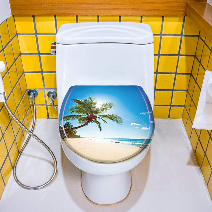 LILIIN Toilettendeckel, WC Sitz mit Absenkautomatik, Quick-Release Funktion für einfach Reinigung, A