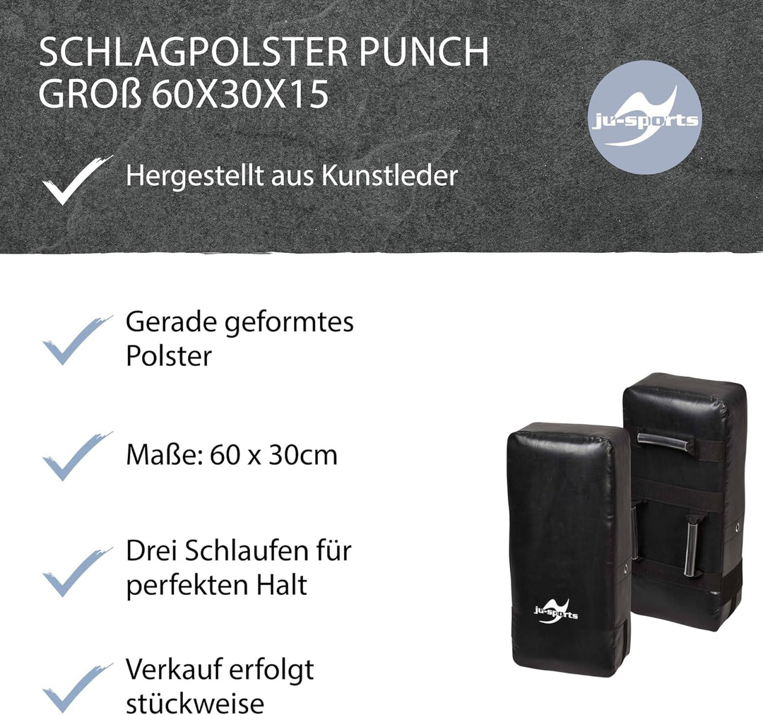 Ju-Sports Schlagpolster Kampfsport Punch gross 1 STK I Grosse Pratze aus Kunstleder I Ideal zum Trai