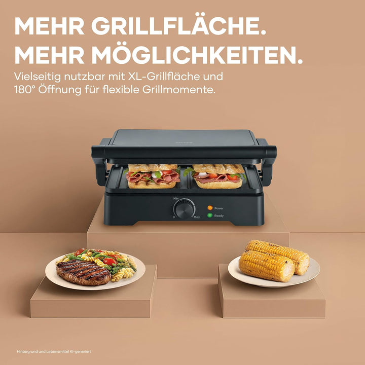 SEVERIN MultiGrill XL, hochwertige Keramikbeschichtung, grosse Grillfläche, PFAS-freie Grillplatten,