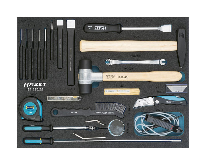 Hazet Universal-Satz, 163-372/25 | Safety-Insert-System, 2-Komponenten-Weichschaum-Einlage 3/3+ (519
