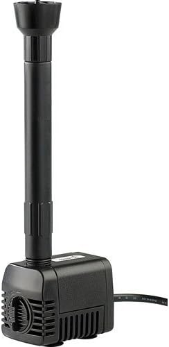 Royal Gardineer Teich Brunnen: Teichpumpe Fontaine mit 4 Wasserspiel-Aufsätzen, 230 Volt (Springbrun